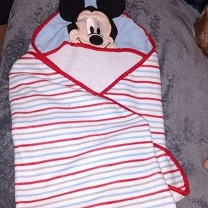 Microfiber Mickey mouse hooded baby towel